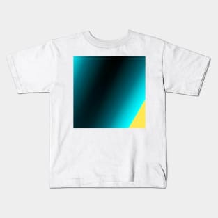 BLUE YELLOW ABSTRACT TEXTURE PATTERN Kids T-Shirt